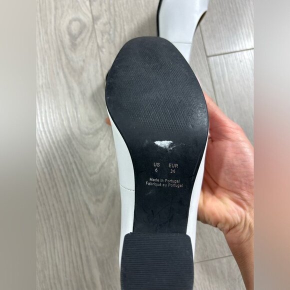 Frank & Oak White Leather Block Heels - Picture 6 of 9